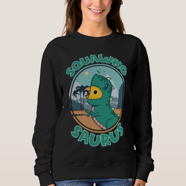 Sudadera Squawkosaurus Rex Parrot I Conducción Dorada (Anverso)