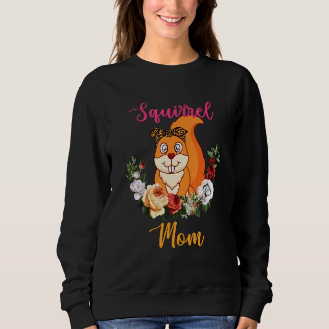 Sudadera Squirrel Mom Floral Squirrel Bow Tie Lover Mother' (Anverso)