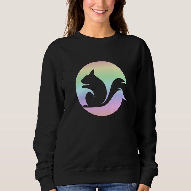 Sudadera Squirrel Pastel Rainbow Love Squirrel Sunset (Anverso)