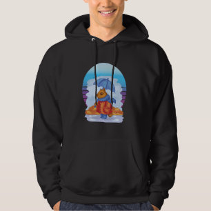 Sudadera Squirrel Rojo Azul bufanda Azul Paraguas azul Otoñ