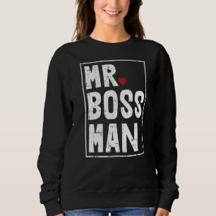 Sudadera Sr Boss Man Fathers Day Papá Papá Papi Marido Pop