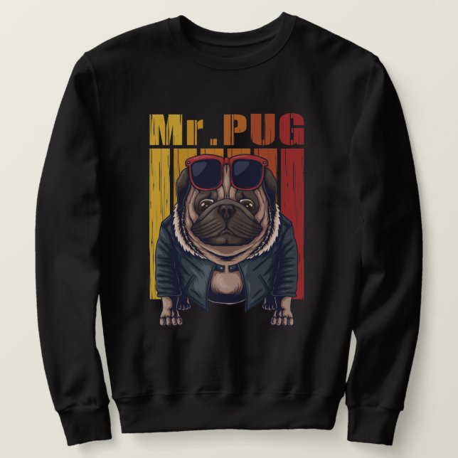 Sudadera Sr. Pug (Anverso del diseño)