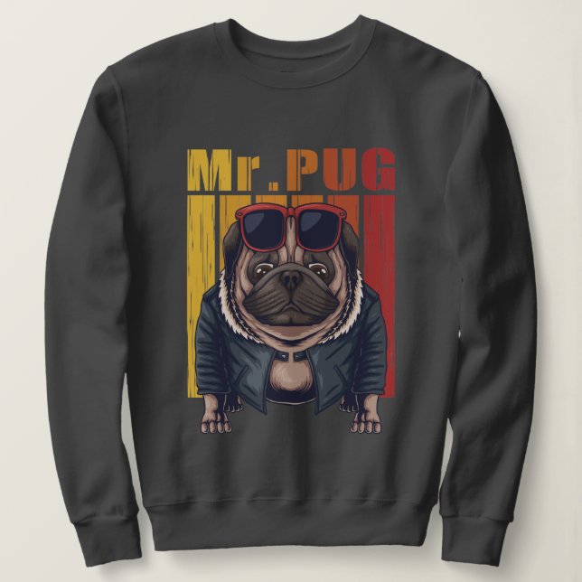 Sudadera Sr. Pug (Anverso del diseño)