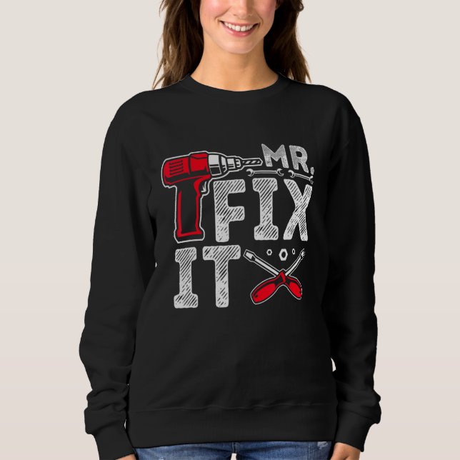 Sudadera Sr. Romper, Sr. Fix It Dad y el hijo coincidiendo  (Anverso)