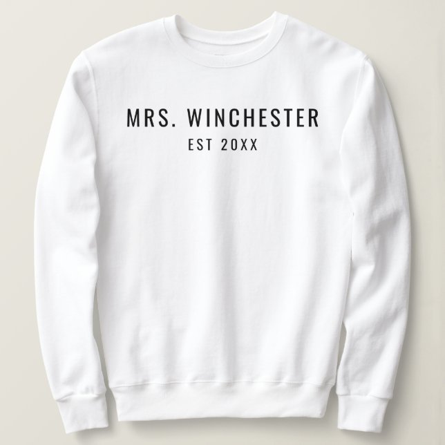 Sudadera Sr. Sra. Matching Outfit Engagement Fance New Wife (Anverso del diseño)