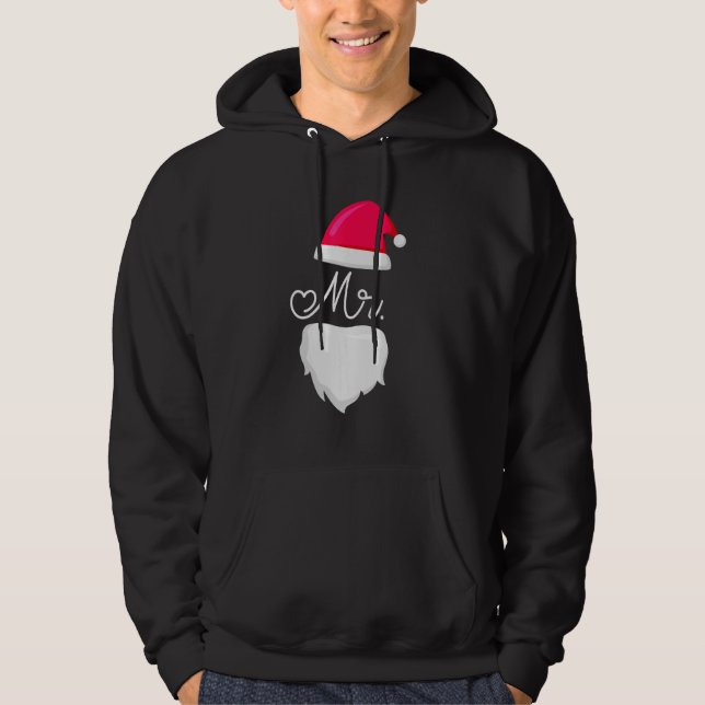 Sudadera Sr. Y Sra. Santa Claus Pajamas Parejas Coincidiend (Anverso)