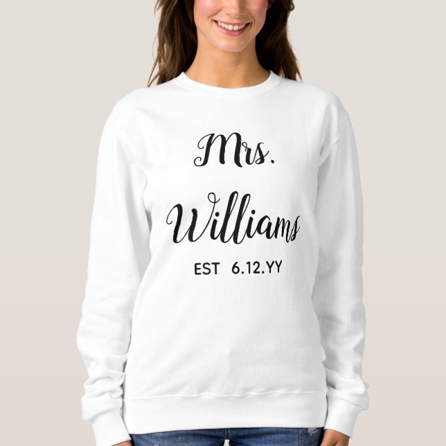 Sudadera Sra. Est su cita para novia (Anverso)