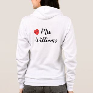 Sudadera Sra. Wifey Hoody con corazón rojo