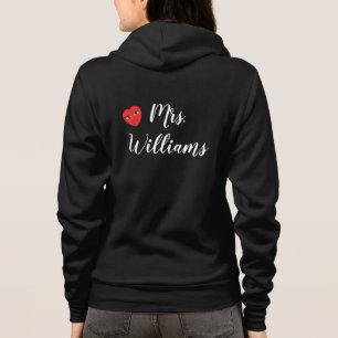 Sudadera Sra. Wifey Hoody con el corazón rojo en negro