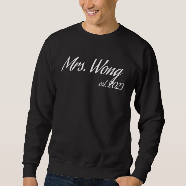 Sudadera Sra. WONG 2023 nueva novia ducha nupcial boda (Anverso)