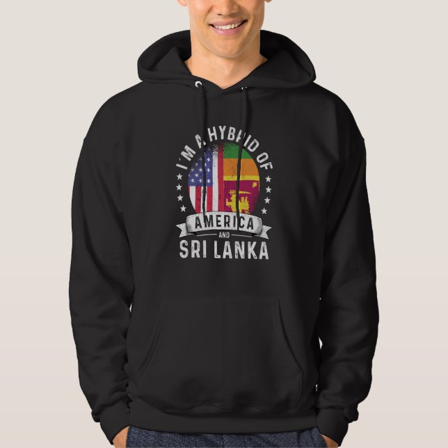 Sudadera Sri Lankan American Patriot Grown Flag Humor (Anverso)