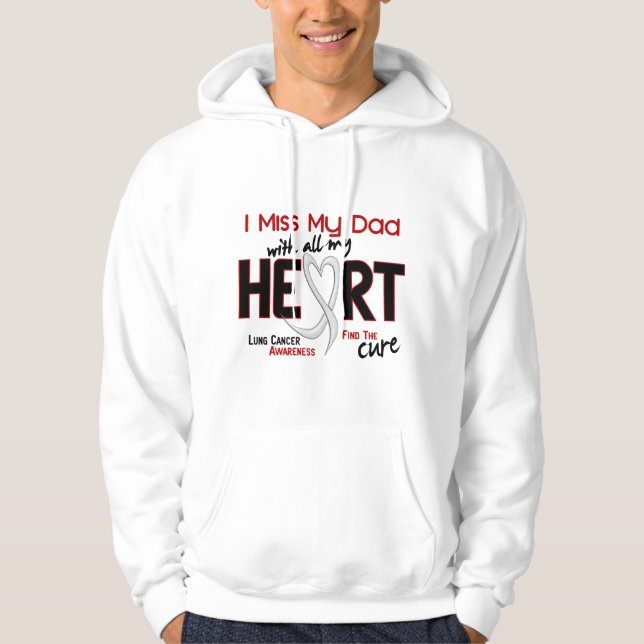 Sudadera Srta. My Dad del cáncer de pulmón I (Anverso)