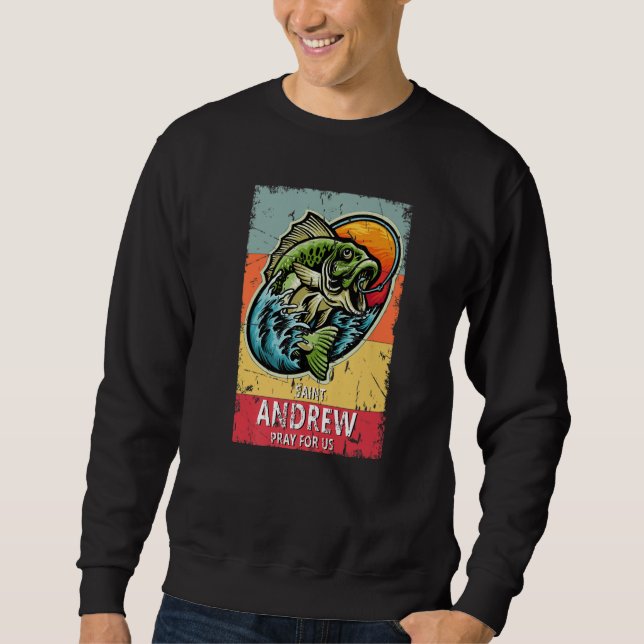 Sudadera St Andrew Fishing Patron Saint of Fisherman Cathol (Anverso)