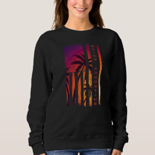 Sudadera St Augustine Beach Vacation Florida Sunset Palm Us