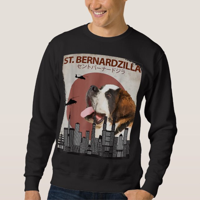 Sudadera St. Bernardzilla Funny Saint Bernard Perro Amantes (Anverso)