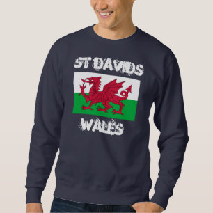 Sudadera St Davids, Gales con bandera galesa
