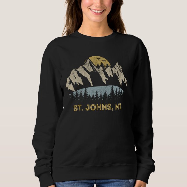 Sudadera St. Johns Michigan Mountain Sunset MI (Anverso)