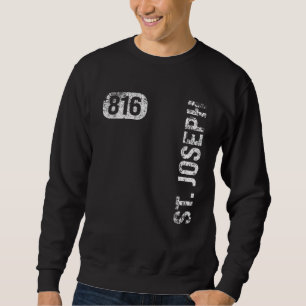 Sudadera St Joseph Missouri 816 Código de Área Antiguo Retr