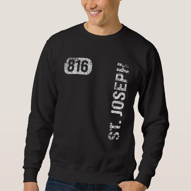 Sudadera St Joseph Missouri 816 Código de Área Antiguo Retr (Anverso)