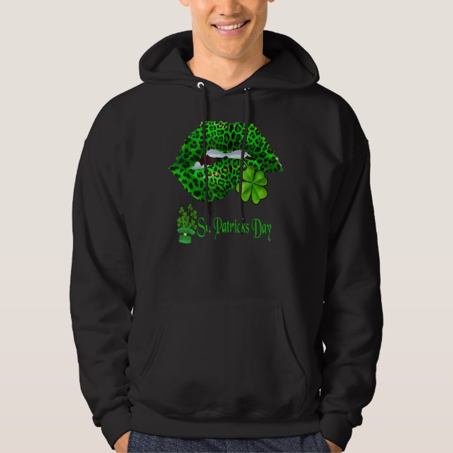 Sudadera St Patrick coge esta imagen de leopardo de los lab (Anverso)