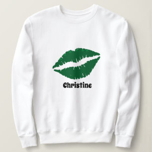 Sudadera St patrick day lindo labios irlandeses verdes besa