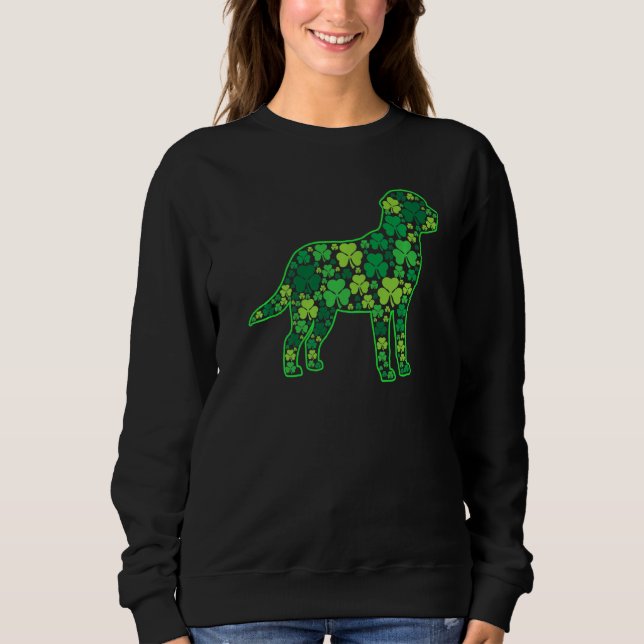 Sudadera St Patrick S Day Irlandés Labrador Perro Cachorro  (Anverso)
