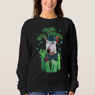 Sudadera St Patrick's Day Bull Terrier Dog Shamrock C