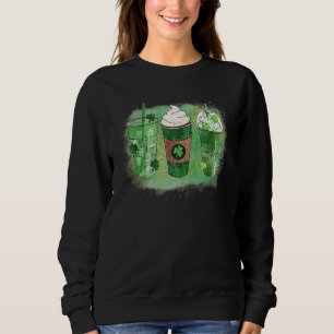 Sudadera St Patricks Day Coffee Lucky Latte Green Irish Sha