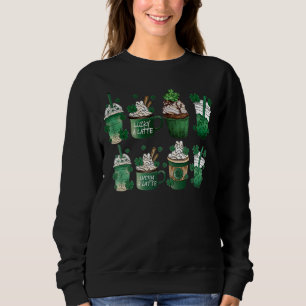 Sudadera St Patricks Day Coffee Lucky Latte Green Irish Sha