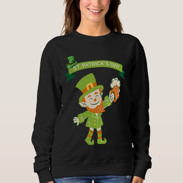 Sudadera St Patrick's Day Fun Beer Drink Party Dublin Irlan (Anverso)