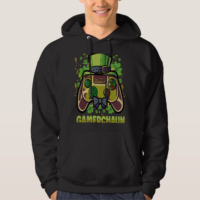 Sudadera St Patricks Day Gamer Gamerchaun (Anverso)