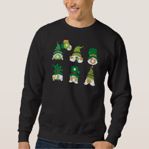 Sudadera St Patricks Day Gnomes Shamrock Horseshoe Beer Fla