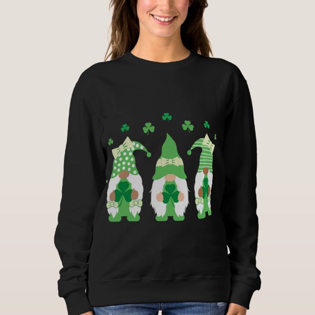 Sudadera St. Patrick's Day Green Gnomes Lucky and I Gnome (Anverso)