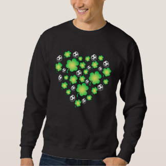 Sudadera St Patricks day Heart made of c and soccer balls