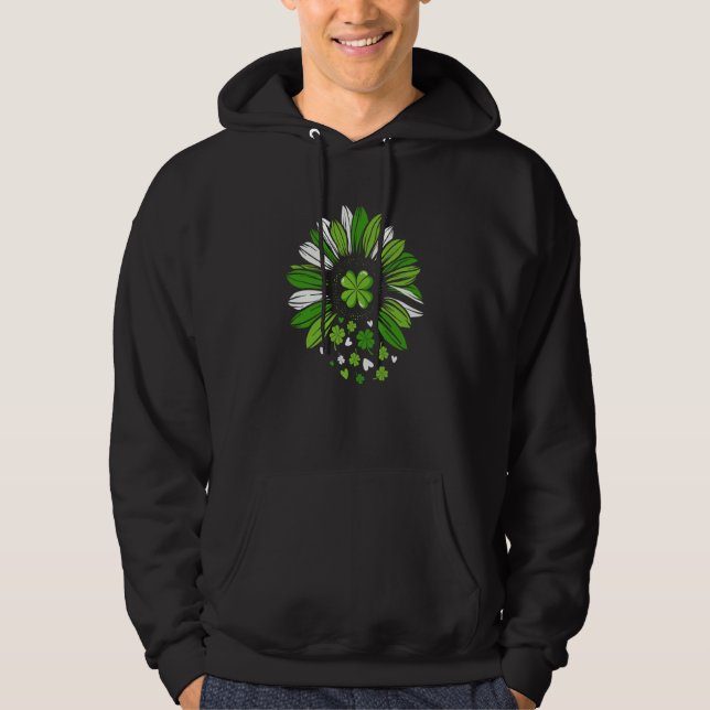Sudadera St Patrick's Day Heart Shamrocks Sunflower Lucky I (Anverso)