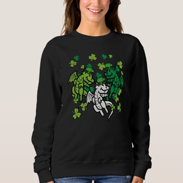 Sudadera St Patricks Day Irish Dragons Saint Paddys Men Wom (Anverso)