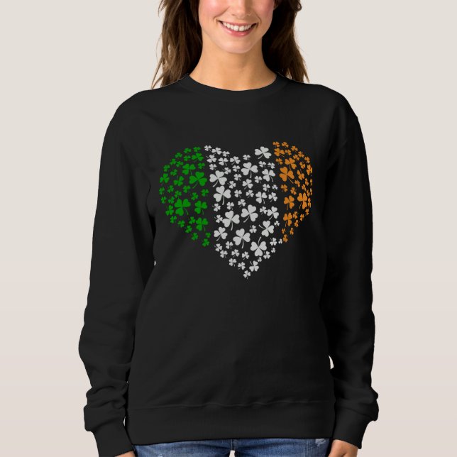 Sudadera St Patrick's Day Irish Shamrocks Ireland Flag St P (Anverso)