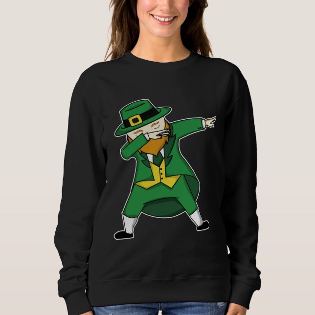 Sudadera St Patricks Day leprechaun dabbing st patty s Kids (Anverso)