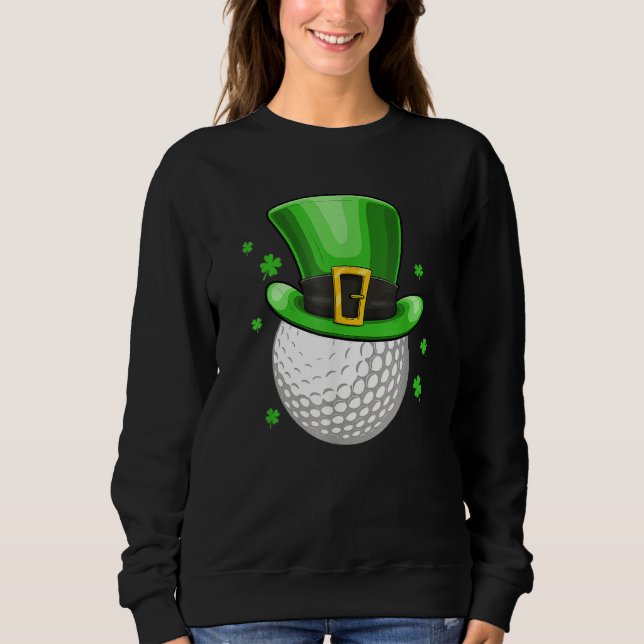 Sudadera St Patricks Day Leprechaun Hat Shamrock Irish Golf (Anverso)