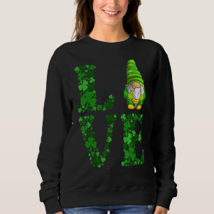 Sudadera St Patricks Day Love Shamrock Gnome Niños Iris
