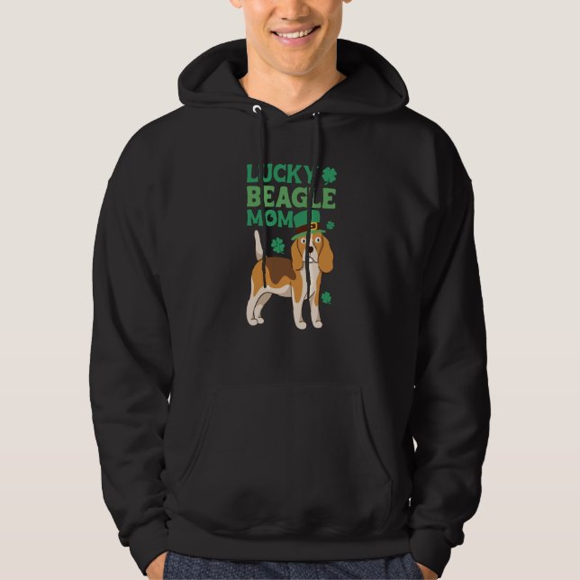 Sudadera St Patrick's Day Lucky Beagle Mom (Anverso)