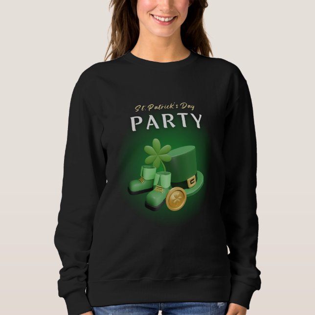 Sudadera St. Patricks Day Lucky Irish - Funny Lucky Irish (Anverso)