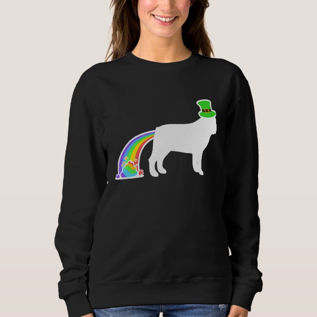 Sudadera St Patrick's Day Rainbow Dog  French Bulldog (Anverso)