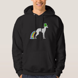 Sudadera St Patrick's Day Rainbow Dog  Italian Greyhound