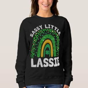 Sudadera St Patricks Day Sassy Little Lassie Boho Leopard R