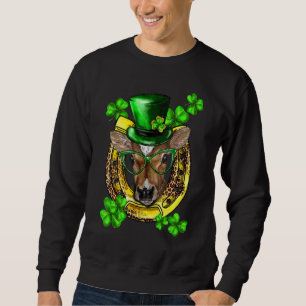 Sudadera St Patricks Day Shamrock Funny Lucky Cow Heifer H