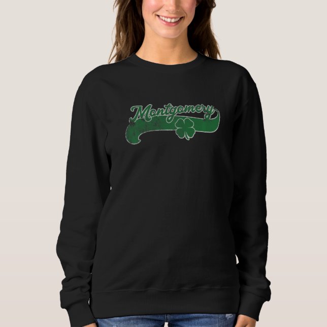 Sudadera St. Patrick's Day Shamrock Montgomery AL Alabama S (Anverso)