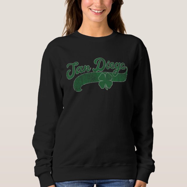 Sudadera St. Patrick's Day Shamrock San Diego California CA (Anverso)