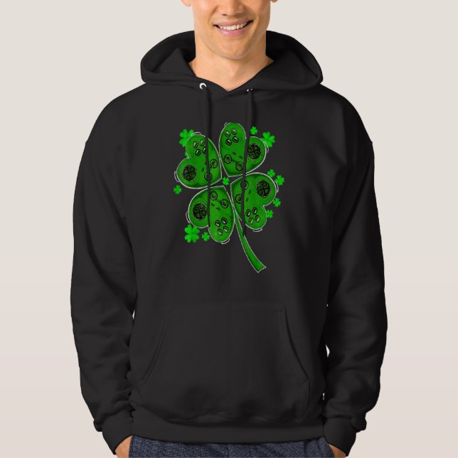 Sudadera St Patricks Day Shamrock Video Gamer Controller Ir (Anverso)