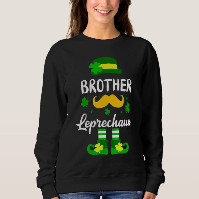 Sudadera St Patricks Day Toddler Boys Baby Brother Little L (Anverso)